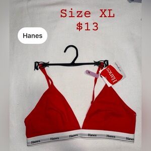 NWT HANES BRAS RED SIZE XL